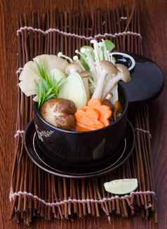 日本厨房汤背景