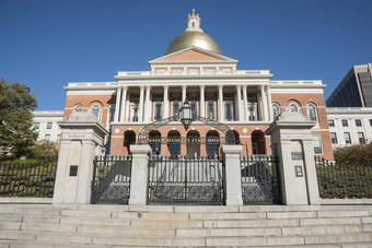 麻萨诸塞州状态房子状态国会大厦房子政府状态麻萨诸塞州红腹灰雀入口门