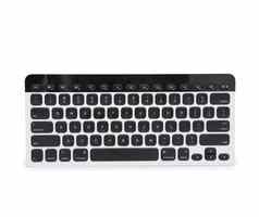 现代铝电脑键盘孤立的白色背景