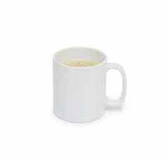 白色陶瓷咖啡杯子孤立的白色
