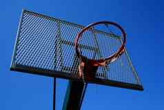 篮球篮子放大图片蓝色的天空