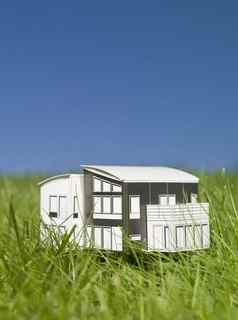 模型房子绿色草