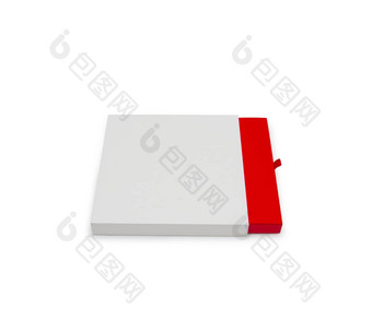红色的礼物盒子孤立的白色背景