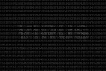 黑色的白色二进制电脑代码背景词病毒