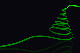复合图像<strong>绿色</strong>圣诞节树<strong>丝带</strong>
