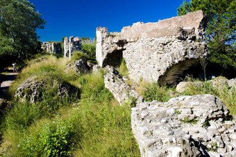 废墟罗马渡槽铣削普罗旺斯法国