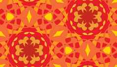 无缝的橙色阿拉伯式花纹模式