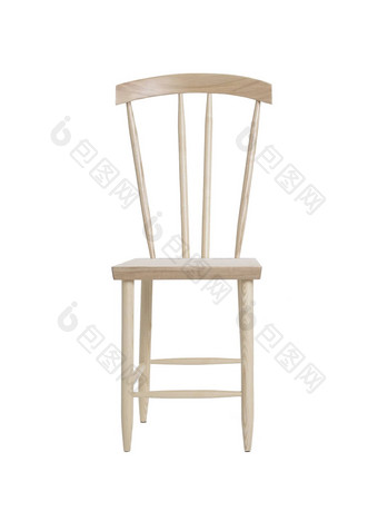 木椅子孤立的白色背景