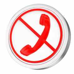 电话图标按钮红色的光滑的圆停止调用
