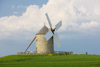 风车莫伊德雷布列塔尼法国