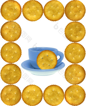 框架饼干饼干咸饼干玩具茶杯子-索克
