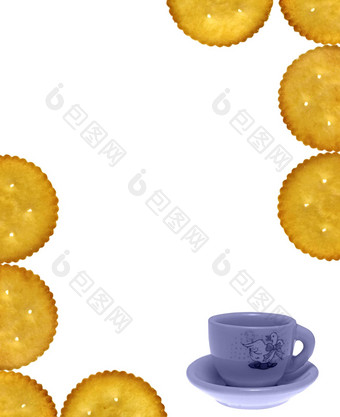 空模板饼干咸饼干玩具茶cup-sau