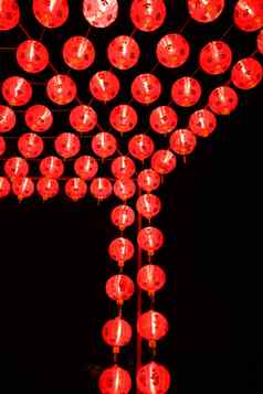 红色的中国人灯笼装修