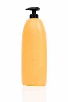 黄色的洗发水瓶
