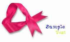 粉红色的乳房癌症意识丝带