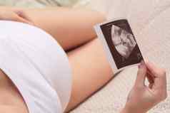 怀孕超声波肖像胎儿