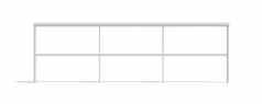 三维白色栏杆