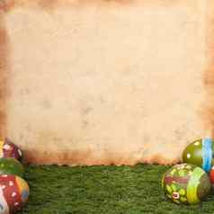 快乐复活节鸡蛋节日事件草难看的东西纸