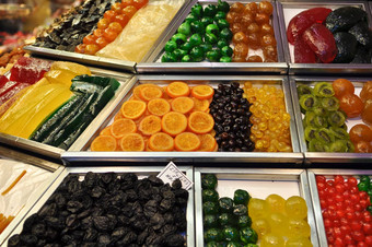 糖果水果出售巴塞罗那西班牙