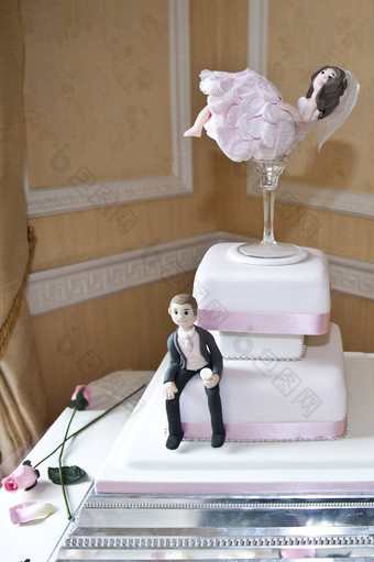 婚礼蛋糕模型新娘新郎