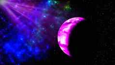 紫色的光安特地球空间