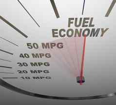 燃料经济速度计措施英里/加仑效率车vehic