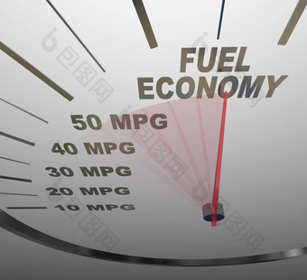 燃料经济速度计措施英里/加仑效率车vehic