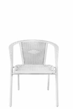 椅子塑料柳条白色椅子
