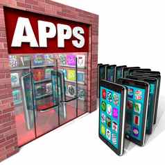应用程序商店移动聪明的手机购买应用程序