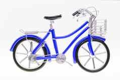 蓝色的手工制作的自行车数字