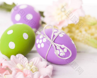 复活节背景鸡蛋花