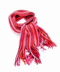 条纹红色的围巾
