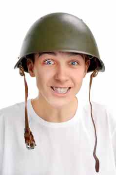 少年军事头盔