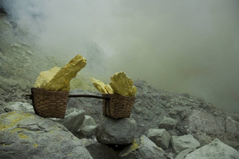 篮子硫火山印尼