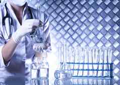 化学实验室玻璃器皿生物有机现代概念
