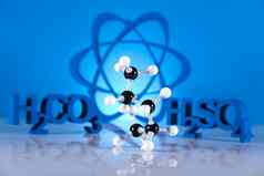 分子建模原子明亮的现代化学概念