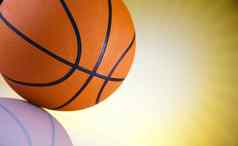 篮球球阳光生动的色彩斑斓的主题