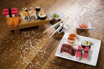 寿司美味的传统的日本食物