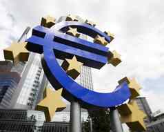 欧元象征欧洲中央银行法兰克福