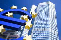 欧元象征欧洲中央银行法兰克福
