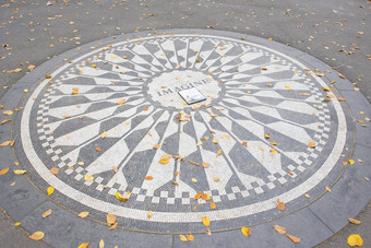 纪念约翰列侬中央公园纽约城市美国