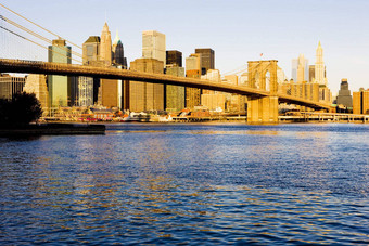 曼哈顿布鲁克林桥纽约城市美国