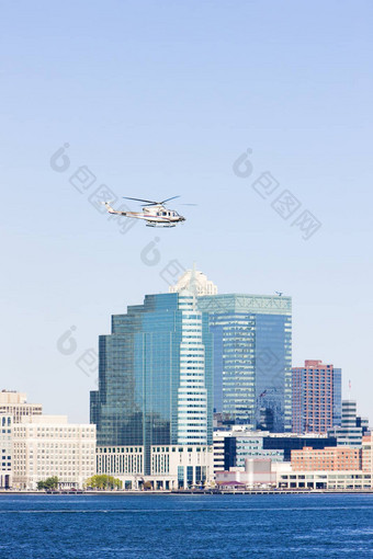直升机曼哈顿纽约城市美国