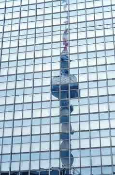 外观摩天大楼反射电视塔