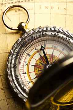 古董导航设备指南针