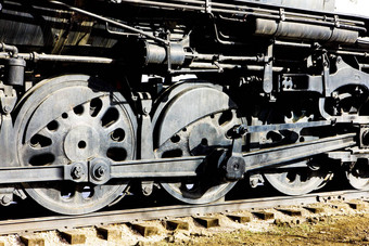 细节蒸汽机车科罗拉多州<strong>铁路博物馆</strong>美国