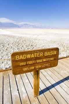 Badwater最低点北美国死亡谷国家