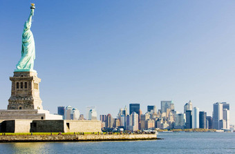 雕像自由曼哈顿纽约城市美国