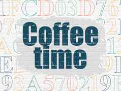 时间轴概念咖啡时间墙背景