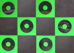 绿色黑色的颜色油漆中心留声机记录squ